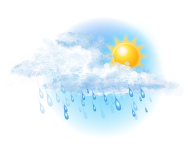Meist bewölkt,
Regen