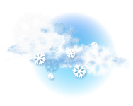 Stark bewölkt,
starker Schneefall