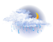 Meist bewölkt,
Regen