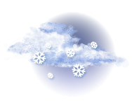 Stark bewölkt,
Schnee